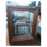 Wood Frame Square Mirror