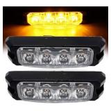 (2) Amber  4 LED strobe lights