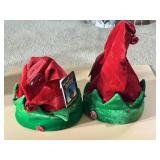 2 DanDee Light Up Musical Elf Hats