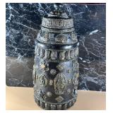 Oriental Jar Decor With Gems and Lid