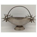 Believed Pewter Elk Centerpiece/ Bowl