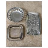 (3) Silver Serveware Platter