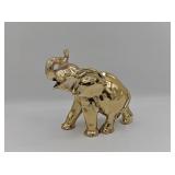 Gold Colored Elephant Figurine Marked 925