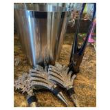 Stainless Steel Ice Bucket & Liquor Bottle Tops