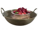 Brass Bowl Decor With Flower Pedals