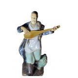 VTG Man Playing Lute Guitar Figurine Chinese