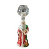 Department 56 Mercury Glass Santa Candle Holder