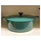 Le Creuset Green Oval Pot with Lid