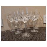 (7) Marquis by Waterford Brookside Crystal Goblets