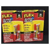 (2) NIP FLEX Super Glue (2) Per Pkg