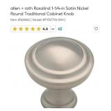 (10) Brainerd Satin Nickel Round Knobs