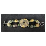 Rainforest & Brown Jasper Stone Bracelet