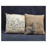 (2) NWOT Americana Pillows