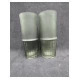 (2) Green Vases