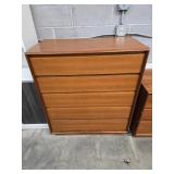 Teak Dovetailed 5 Drawer Chest of Drawers