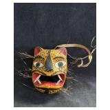 Hand Painted Wall Tiger Mask Decor