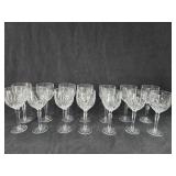 (14) Crystal Wine Glasses