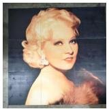 Society6 Mae West Wood Grid Wall Art 5Ft