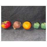 (5) Lot Of Vegetables Mexican Paper Mache