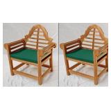 NO SHIPPING: NEW OVERSTOCK 2 piece set: Teak