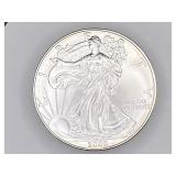 2000 American Silver Eagle silver bullion dollar,