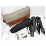 Wind River spotting scope in bag with stand,