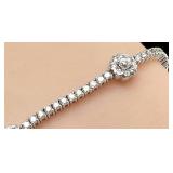 2.56tcw diamond bracelet in 14K white gold,