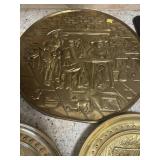 Hammered brass wall dï¿½cor