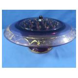 Gold Trim Incense Bowl Patent 1924-12"Dia, 6"H