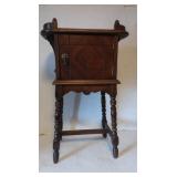 Antique Side Table w/Copper Lined Cabinet