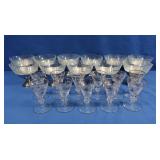 11 Tall Shot Glasses, 11 Glass Ice Cream Dishes