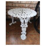 White Cast Patio Table