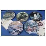 5 Collector Plates-Danbury Mint, Bradford