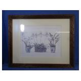 Print in Bamboo Pattern Frame