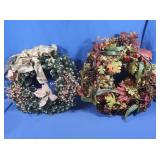 Fall Foilage & Christmas Wreath 20"