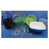 Ice Bucket, Plastic Entertaining Dishes, Glass