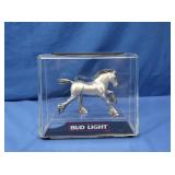 Bud Light Clydesdale w/Commemorative Plaque in