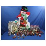 Christmas Ornaments, Plastic Backed Snowman &