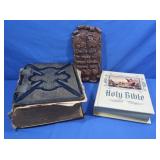 Antique Bible (rough shape), Modern Bible,