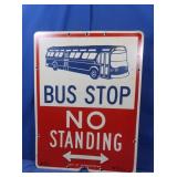 Metal Bus Stop Sign 18x24"