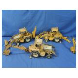 3 Ertl Metal International Backhoes