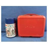 1985 GI Joe Thermos, Aladdin Red Plastic Lunch