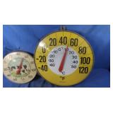 Vintage Air Guide 18" Wall Thermometer & 12"