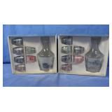 2 NIB Decanter & Shot Glass Sets