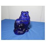 Cobalt Blue Dog Candy Dish 7.5"H