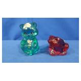 Vintage Fenton Handpainted Frog & Bear