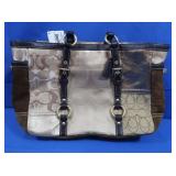 NWT Coach B4/Gold Patchwork Gall Tote