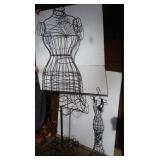 Metal Wire Dress Form Decor 63"H