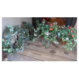 2 Hanging Coconut Planters, 2 Small Wreaths