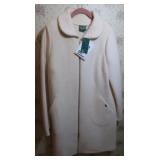 NWT Geiger Austria Long Wool Coat-Natur Walk-Sz 42